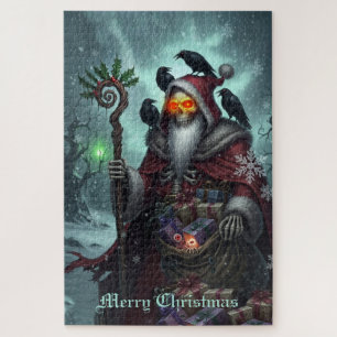 Puzzle Père Noël sombre des ombres - Squelette de Noël go