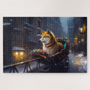 Puzzle Période festive de Noël Shiba Inu