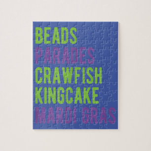 Puzzle Perles Parades Crawfish Kingcake Mardi Gras