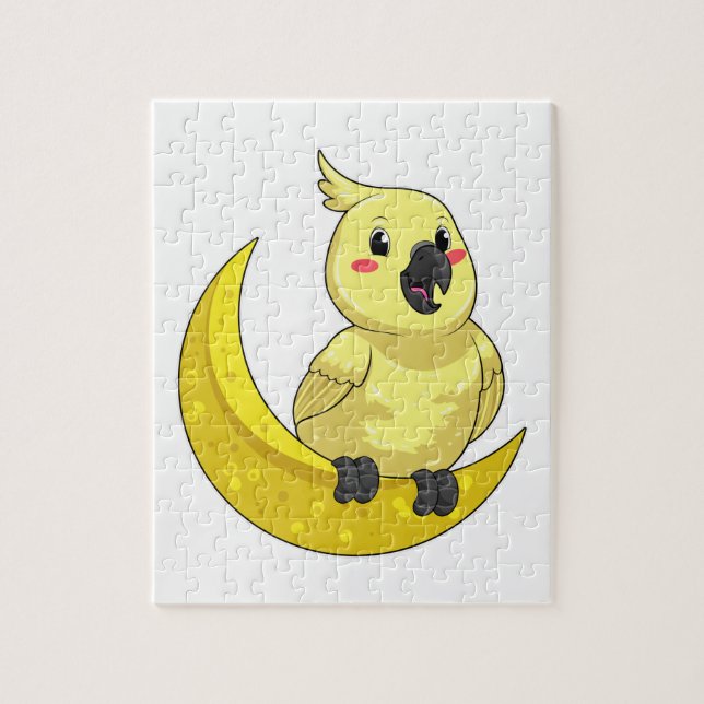 Puzzle Perroquet avec lune (Vertical)