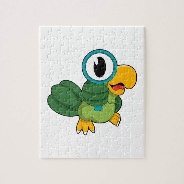 Puzzle Perroquet avec verre de nivellement (Vertical)