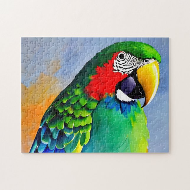 Puzzle Perroquet coloré (Horizontal)
