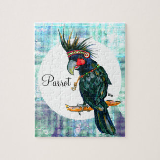 Puzzle Perroquet noir en chef