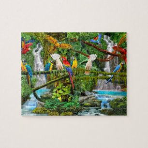 PUZZLE PERROQUETS AU PARADIS