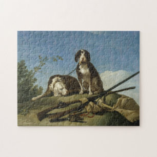 Puzzle Perros en traílla