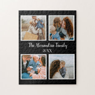 Puzzle Personalized family 4 photo collage template