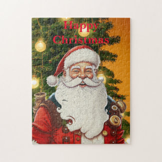 Puzzle Personnalisable Vintage Jolly Père Noël