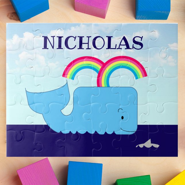 Puzzle Personnalisation de la baleine arc-en-ciel (Créateur téléchargé)