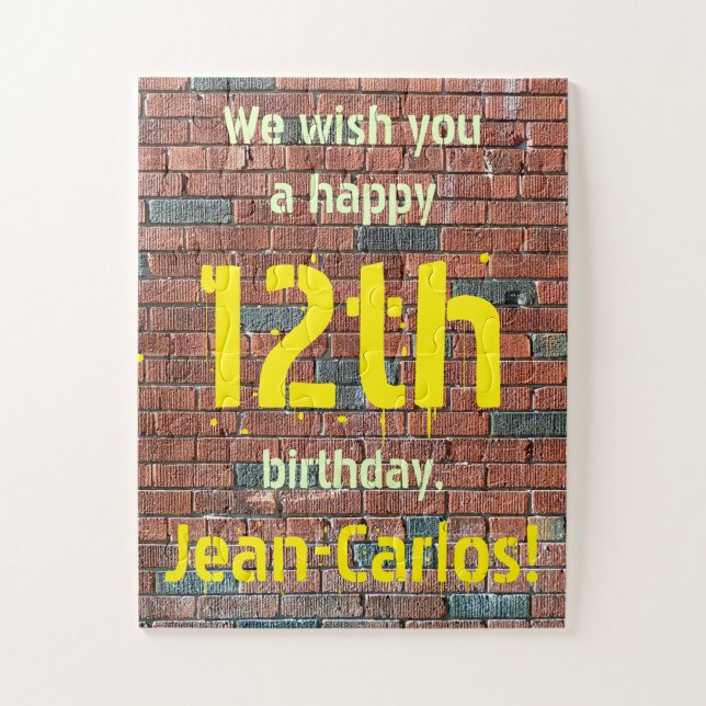 Puzzle personnalisé 12e anniversaire (Vertical)