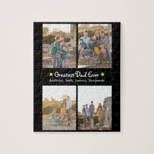 Puzzle Personnalisé 4 photo plus grand papa jamais Fête d