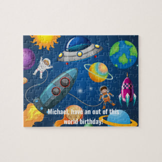 Puzzle Personnalisé, astronautes, vaisseaux spatiaux, pla