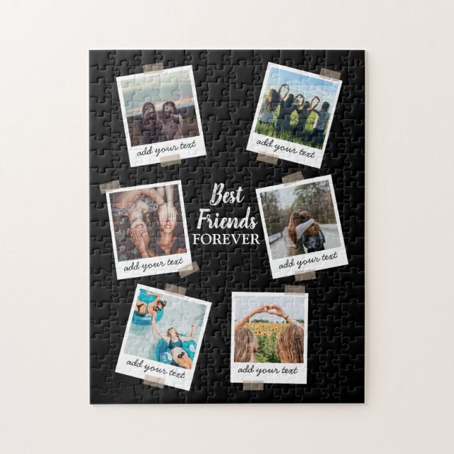 Puzzle Personnalisé Best Friends 6 Photo Collage personna (Vertical)