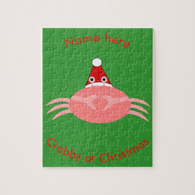Puzzle personnalisé de crabe de Noël (Vertical)