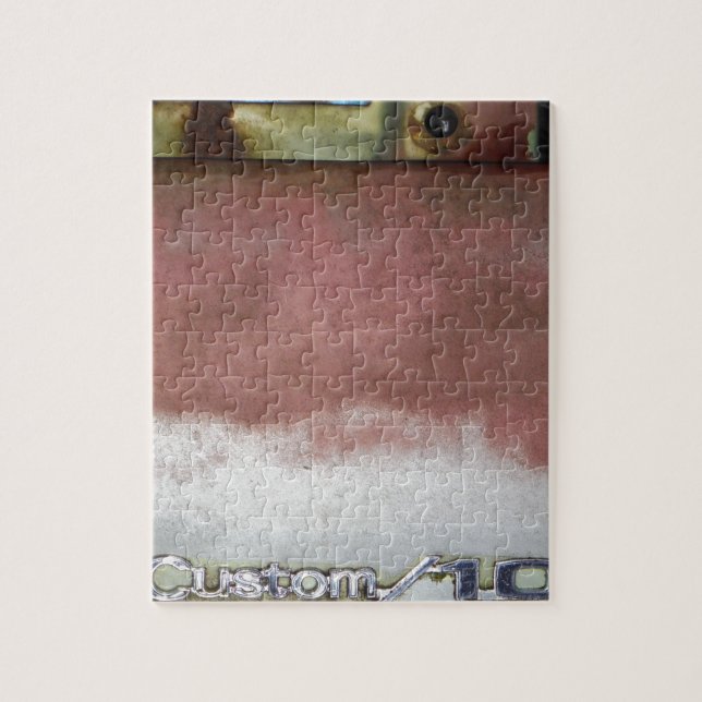 Puzzle personnalisé de luxe rose et blanc (Vertical)