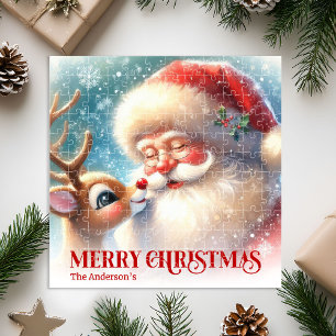Puzzle personnalisé de Noël pour enfants avec Rudo
