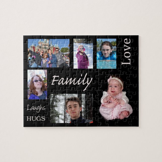 Puzzle personnalisé de photo de famille (Horizontal)