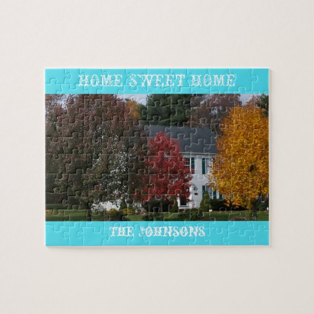 Puzzle personnalisé de votre maison dans Tin (Horizontal)