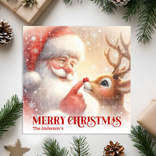 Puzzle personnalisé pour enfants de Noël avec le P