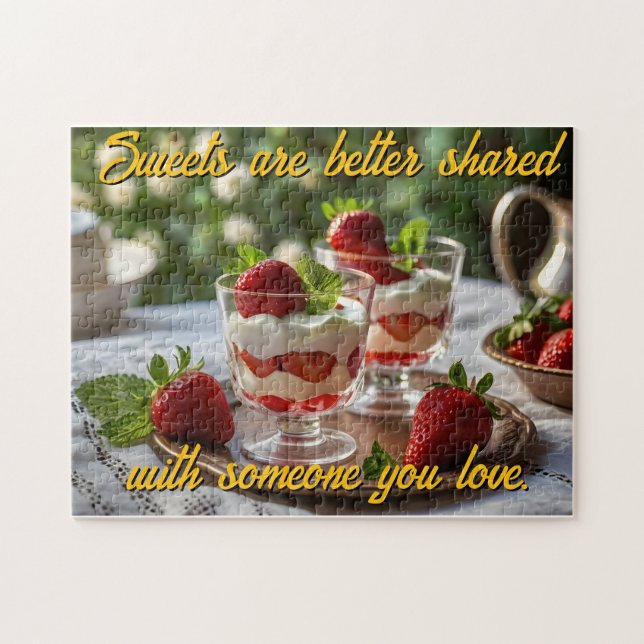 Puzzle Personnaliser les sucreries de fraise Motivationne (Horizontal)