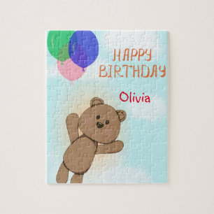 Puzzle Personnaliser, personnel, anniversaire, ours en pe