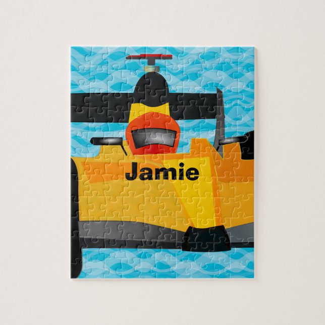 Puzzle Personnaliser Race Car Cadeaux de fête d'anniversa (Vertical)