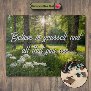 Puzzle Personnalisez vos Fleurs de Forêt Motivationnelles