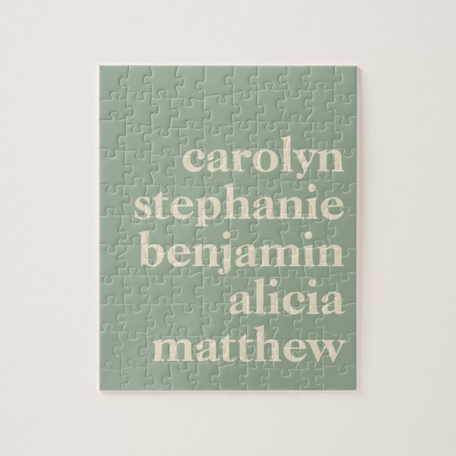 Puzzle Personnalité de Sage Green (Vertical)
