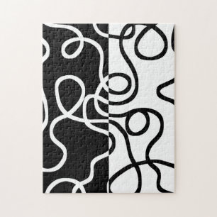 Puzzle Persuasion linéaire I : Abstrait noir et blanc