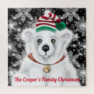 Puzzle Petit bébé ours polaire de Noël, petit ours de Pèr
