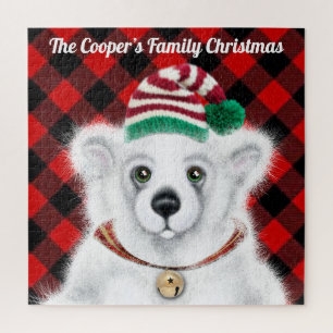 Puzzle Petit bébé ours polaire de Noël, petit ours de Pèr