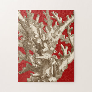 Puzzle Petit corail en rouge