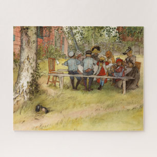 Puzzle Petit déjeuner sous le Big Birch par Carl Larsson