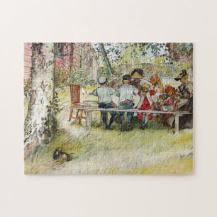 Puzzle Petit déjeuner sous le Big Birch par Carl Larsson