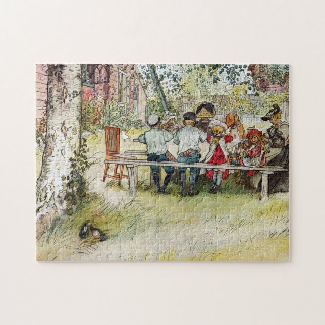 Puzzle Petit déjeuner sous le Big Birch par Carl Larsson (Horizontal)