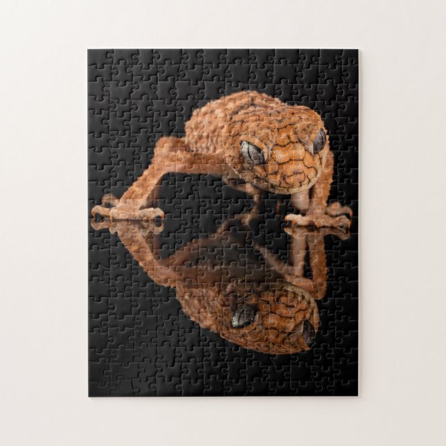 Puzzle Petit lizard mou Reptile avec réflexion (Vertical)