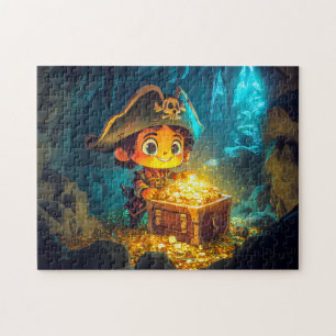 Puzzle Petit Pirate Découvre un Trésor dans une Grotte