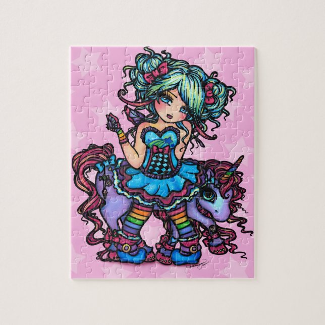 Puzzle Petite Mlle Deelish Fairy Unicorn Fantasy (Vertical)