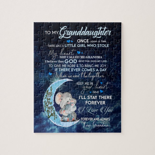 Puzzle Petites-filles amantes | Lettre à ma petite-fille (Vertical)