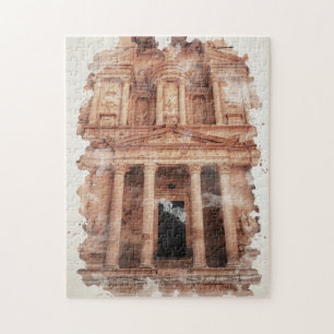 Puzzle Petra Jordan Watercolor Art