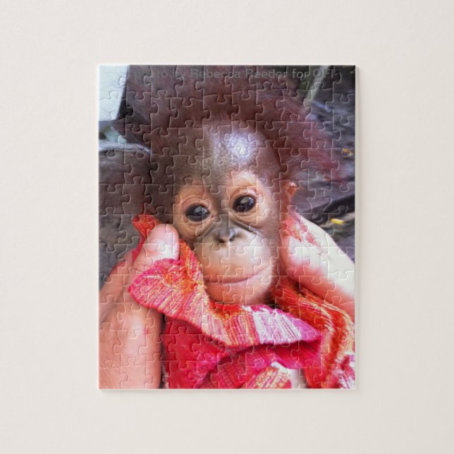Puzzle Peu d'orang-outan de bébé d'ange (Vertical)