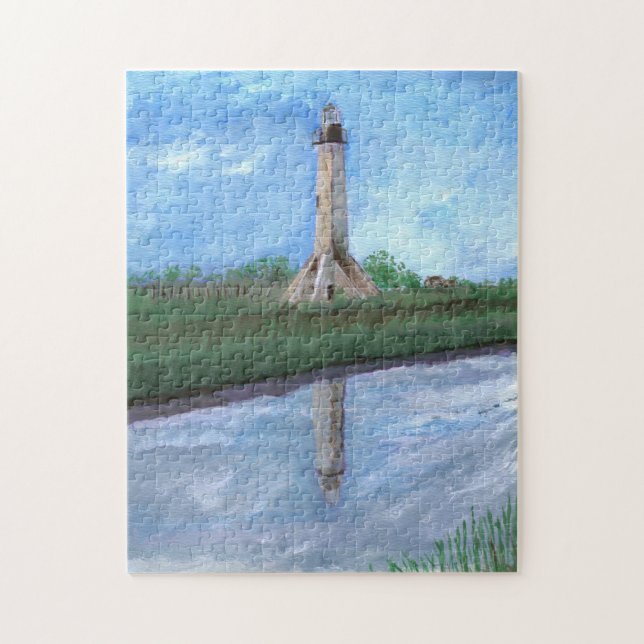 Puzzle Phare à Sabine Pass, frontière de la Louisiane, Te (Vertical)