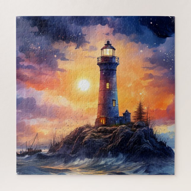 Puzzle phare aquarelle (Vertical)