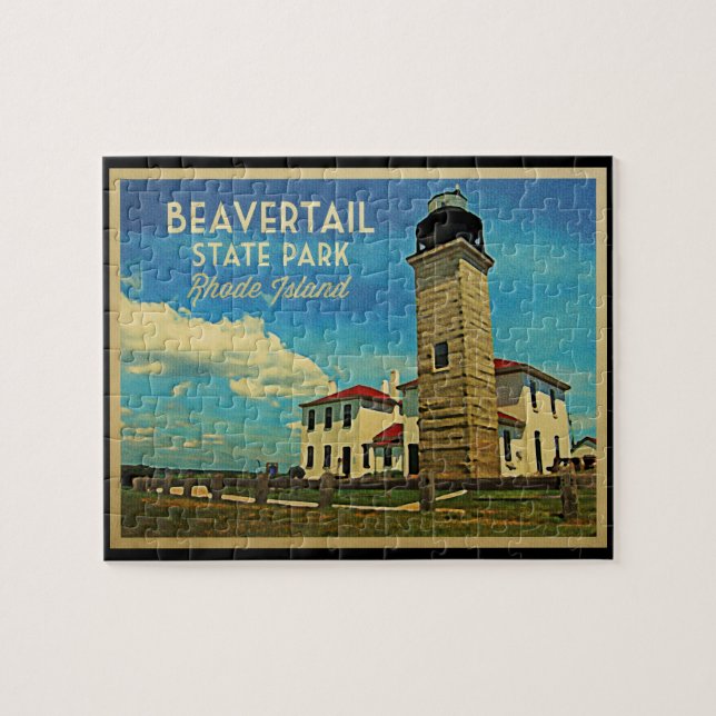 Puzzle Phare Beavertail Rhode Island (Horizontal)