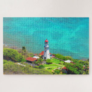 Puzzle phare bleu à tête de diamant