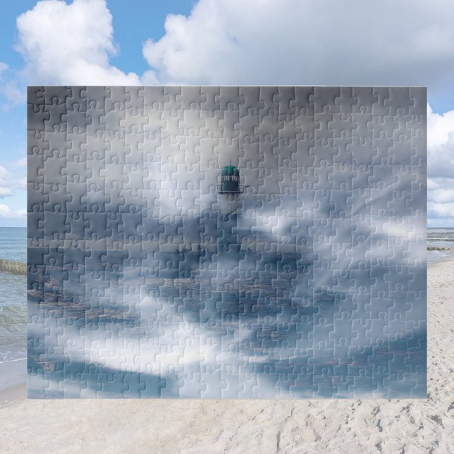 Puzzle Phare dans la tempête - Mer Baltique (Créateur téléchargé)