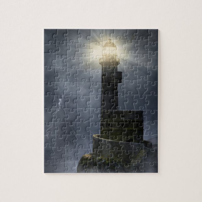 Puzzle Phare dans une tempête (Vertical)
