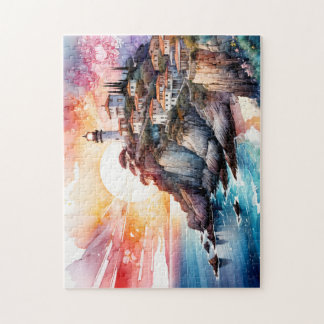 Puzzle Phare d'aquarelle 1
