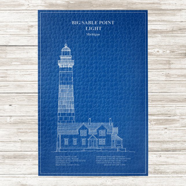 Puzzle Phare de Big Sable Point - Michigan – ap. J.-C. (Big Sable Point Lighthouse - Michigan – AD. Jigsaw Puzzle)