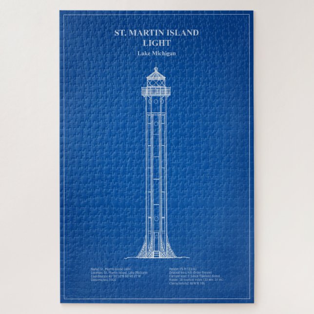 Puzzle Phare de l'île St Martin - Michigan - AD (Vertical)