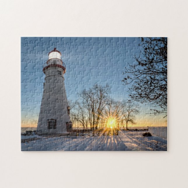 Puzzle Phare de Marblehead Sunrise hivernale (Horizontal)
